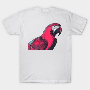 Macaw Parrot Illustration Vibrant Colors T-Shirt